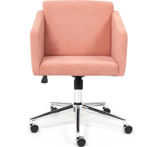 Кресло TetChair MILAN хром, флок, розовый, 137 13950