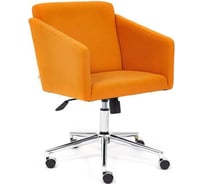 Кресло TetChair MILAN хром, флок, оранжевый 18 14193