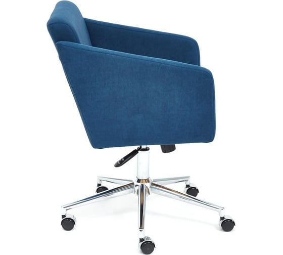 Кресло TetChair MILAN хром, флок, синий, 32 13948