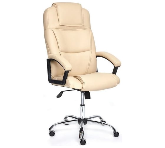 Кресло TetChair BERGAMO хром, кожзам, бежевый 36-34 9514 1