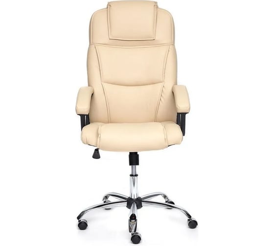 Кресло TetChair BERGAMO хром, кожзам, бежевый 36-34 9514