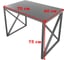 Стол кухонный Solarius Loft со столешницей цвета темного дуба из массива сосны 40 мм и белыми металлическими крестообразными ножками, 70x60x75 см 702-10351 2
