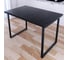 Стол кухонный Solarius Loft со столешницей цвета черного оникса из массива сосны 40 мм и черными металлическими ножками, 110x70x75 см 700-10526 1