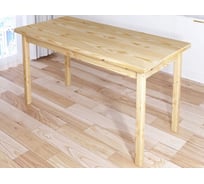 Стол кухонный Solarius Классика из массива сосны, столешница 40 мм и ножки без покраски, 140x70x75 см 600-10192