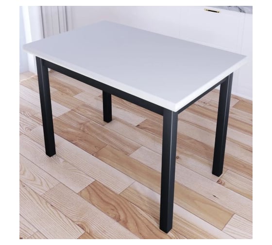 Стол кухонный Solarius Классика со столешницей белого цвета из массива сосны 40 мм и ножками цвета антрацит, 90x60x75 см 600-10298 1