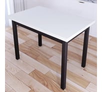 Стол кухонный Solarius Классика со столешницей белого цвета из массива сосны 40 мм и ножками цвета венге, 90x60x75 см 600-10300