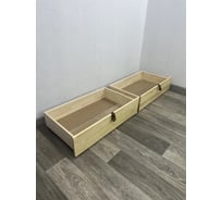 Ящик под кровать Solarius выкатной на колесиках для хранения вещей, 57x92,5x20,8 см, лакированный, 2 шт. (для кровати Классика-200) yashik2-lak