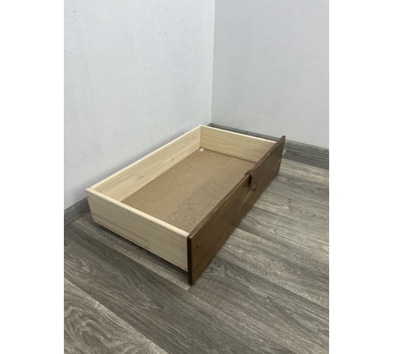 Ящик под кровать Solarius выкатной на колесиках для хранения вещей, 57x92,5x20,8 см, цвет темного дуба, 2 шт. (для кровати Классика-200) yashik2-temd