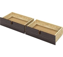 Ящик под кровать Solarius выкатной на колесиках для хранения вещей, 57x92,5x20,8 см, цвет венге, 2 шт. (для кровати Классика-200) yashik2-ven