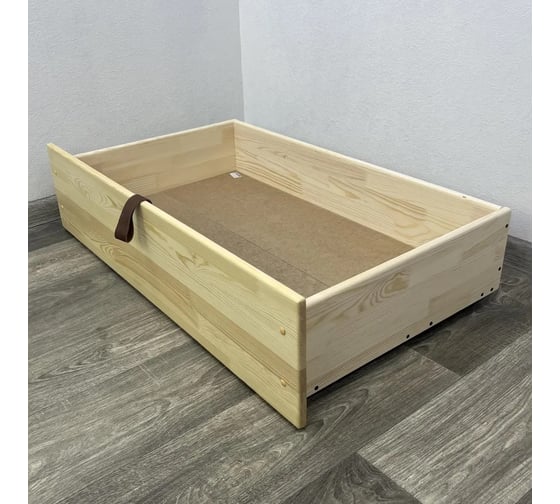 Ящик под кровать Solarius выкатной на колесиках для хранения вещей, 57x92,5x20,8 см, без покраски (для кровати Классика-200) yashik1