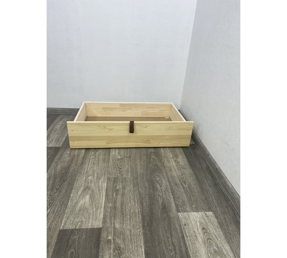 Ящик под кровать Solarius выкатной на колесиках для хранения вещей, 57x92,5x20,8 см, без покраски (для кровати Классика-200) yashik1
