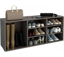 Полка для обуви MFMaster Лана-3 ПОЛ-1С+2П венге МСТ-ПОЛ-1С-2П-ВМ-16