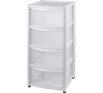 Комод Бытпласт Амадео на колесах 4 ящика бесцветный 431242501