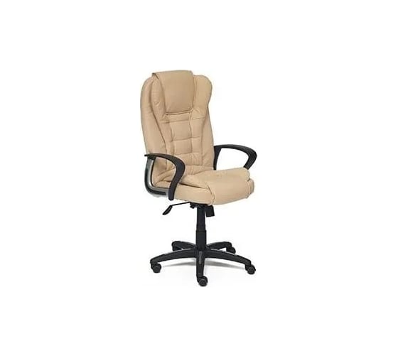 Кресло TetChair BARON кожзам, бежевый/бежевый перфорированный 36-34/36-34/06 9779
