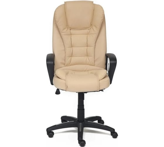 Кресло TetChair BARON кожзам, бежевый/бежевый перфорированный 36-34/36-34/06 9779