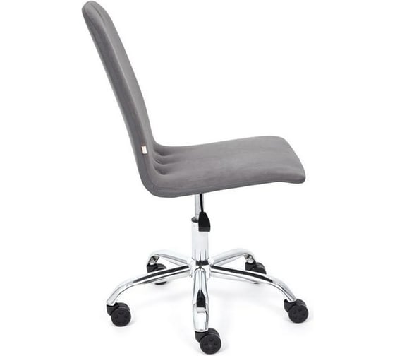 Кресло TetChair RIO флок/кожзам, серый/металлик 29/36 14204