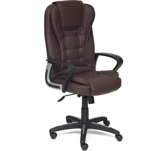 Кресло TetChair BARON кожзам, коричневый/коричневый перфорированный 36-36/36-36/06 9782