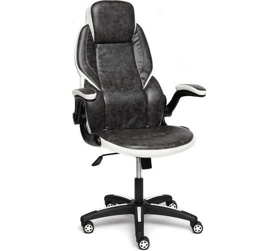 Кресло TetChair BAZUKA кожзам, серый/белый 2TONE/2TONE перф/36-01 13082