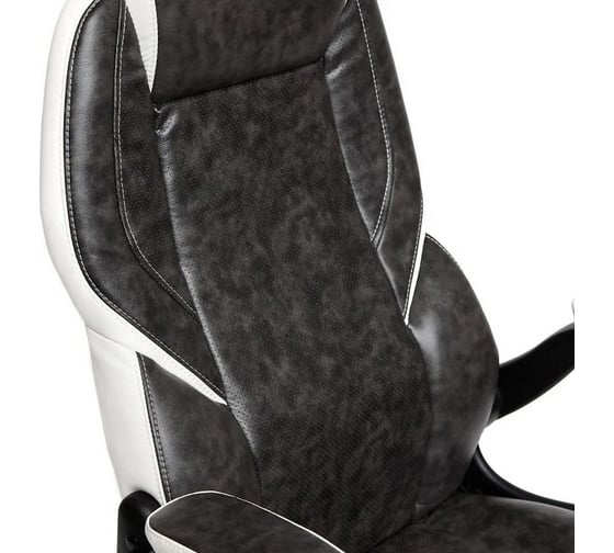 Кресло TetChair BAZUKA кожзам, серый/белый 2TONE/2TONE перф/36-01 13082