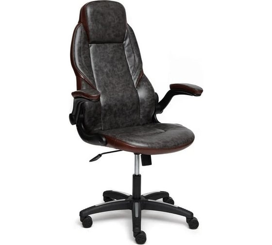 Кресло TetChair BAZUKA кожзам, серый/коричневый, 2TONE/2TONE перф/2TONE 13084