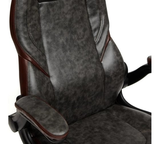 Кресло TetChair BAZUKA кожзам, серый/коричневый, 2TONE/2TONE перф/2TONE 13084