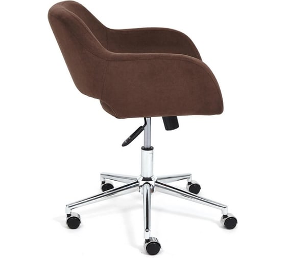 Кресло TetChair MODENA хром, флок, коричневый 6 14228