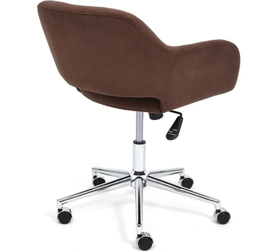 Кресло TetChair MODENA хром, флок, коричневый 6 14228