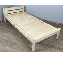 Кровать односпальная Solarius Классика из массива сосны, со сплошным основанием, 200x100 см, габариты 210x110, лакированная 100kllak-full