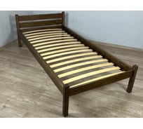 Кровать односпальная Solarius Классика из массива сосны, с ортопедическим основанием, 80x200 см, цвет темный дуб 401-10005