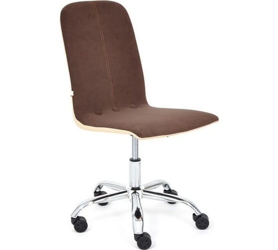Кресло TetChair RIO флок/кожзам, коричневый/бежевый 6/36-34 14205 1