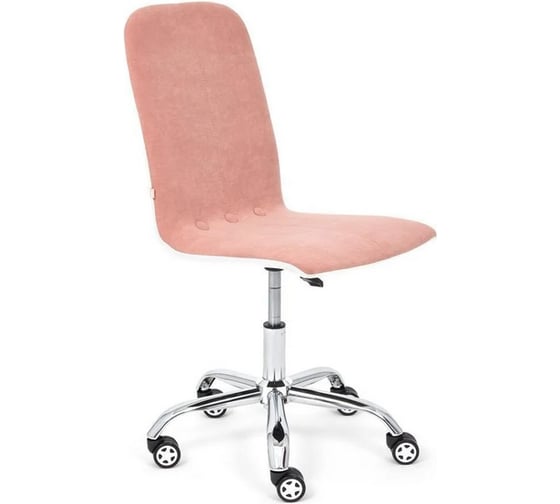 Кресло TetChair RIO флок/кожзам, розовый/белый 137/36-01 14191