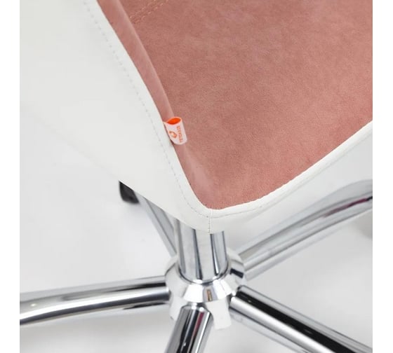 Кресло TetChair RIO флок/кожзам, розовый/белый 137/36-01 14191