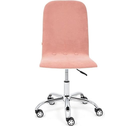 Кресло TetChair RIO флок/кожзам, розовый/белый 137/36-01 14191