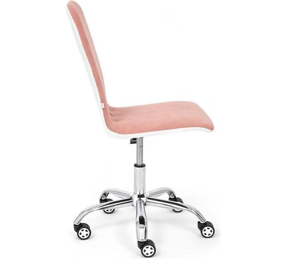Кресло TetChair RIO флок/кожзам, розовый/белый 137/36-01 14191