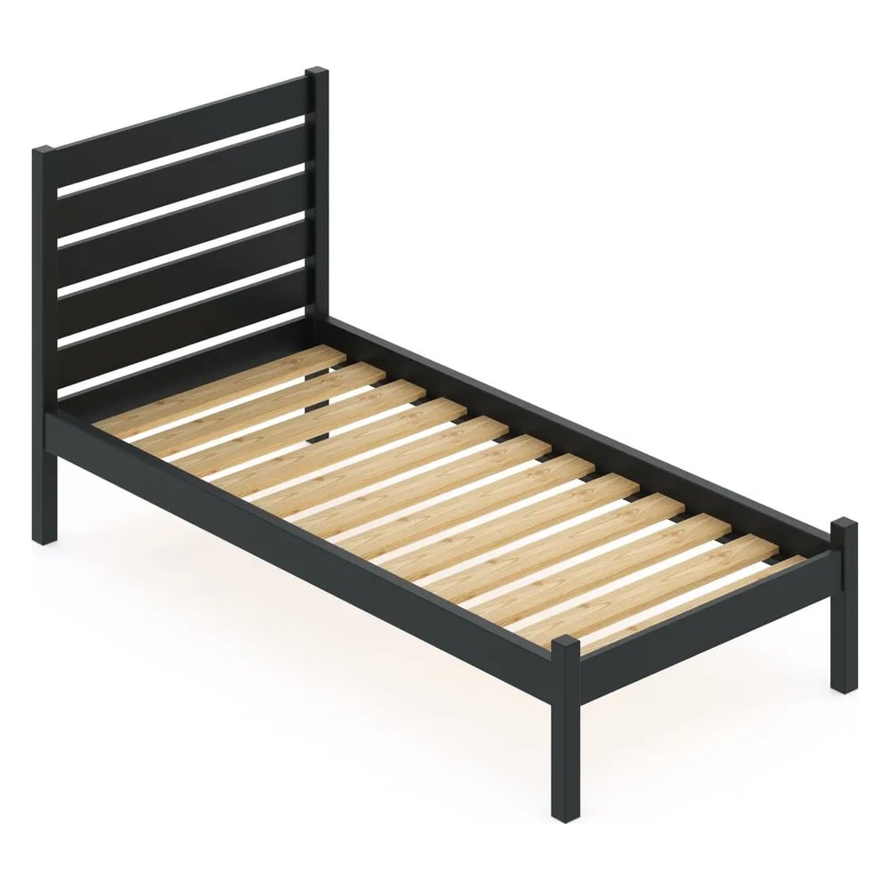 Кровать односпальная Solarius Классика из массива сосны, с реечным ...