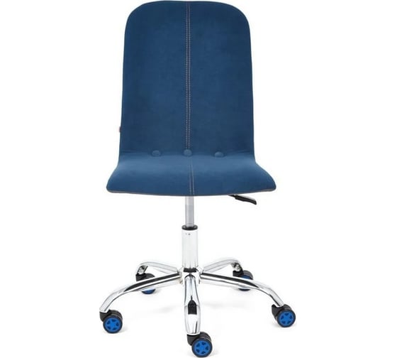 Кресло TetChair RIO флок/кожзам, синий/металлик 32/36 14189