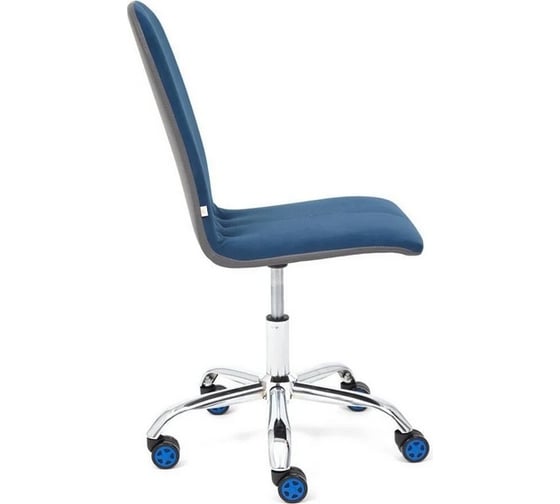 Кресло TetChair RIO флок/кожзам, синий/металлик 32/36 14189