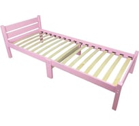 Односпальная кровать Solarius с ортопедическим основанием, для взрослых, из сосны, 70x200 см, розовая ortokompakt70roz