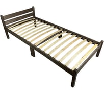 Односпальная кровать Solarius с ортопедическим основанием, для взрослых, из сосны, 90x190 см, венге ortokompakt90venge-190