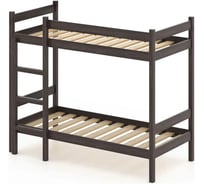 Двухъярусная кровать из массива сосны Solarius 200x100 см, габариты 210x110 см, без покраски dvuh100200