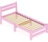 Односпальная кровать Solarius Мишка Компакт сосновая, с ортопедическим основанием, розовый 80x190 см mortokompakt80roz-190 3