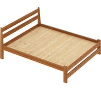 Двуспальная кровать Solarius Мишка усиленная, из массива сосны, со сплошным основанием, 190x180 см, габариты 200x190 см, ольха 180molha-190-full