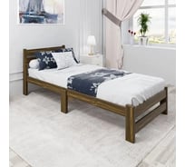 Односпальная кровать Solarius Мишка Компакт сосновая, с реечным основанием, темный дуб, 60x190 см mkompakt60temdub-190