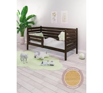 Односпальная кровать Solarius подростковая, из массива сосны, со сплошным основанием, 160x70 см, габариты 170x80 см, венге det70-160ven-full