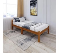Односпальная кровать Solarius Классика Компакт сосновая, с реечным основанием, ольха, 100x200 см kompakt100olha