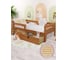 Односпальная кровать Solarius подростковая, из массива сосны, с реечным основанием, 200x90 см, габариты 210x100 см, с двумя выкатными ящиками, ольха det90-200olha-2yash 1