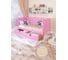 Односпальная тахта Solarius из массива сосны, с ортопедическим основанием, 170x90 см, габариты 180x100 см, с двумя выкатными ящиками, розовый tahta90-170roz-orto-2yash 1