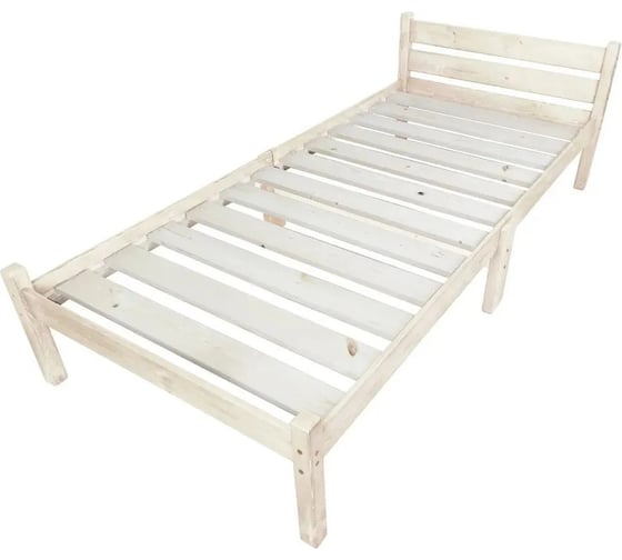 Односпальная кровать Solarius Классика Компакт сосновая, со сплошным основанием, без шлифовки и покрытия, 100x190 см kompakt100net-190-full 1