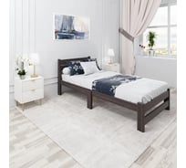 Односпальная кровать Solarius Мишка Компакт сосновая, со сплошным основанием, без шлифовки и покраски 90x190 см mkompakt90net-190-full