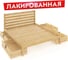 Двуспальная кровать Solarius Классика из массива сосны, со сплошным основанием и высокой спинкой, 180x200 см, с двумя выкатными ящиками, лакированная klas-spin180lak-full-2yash 1
